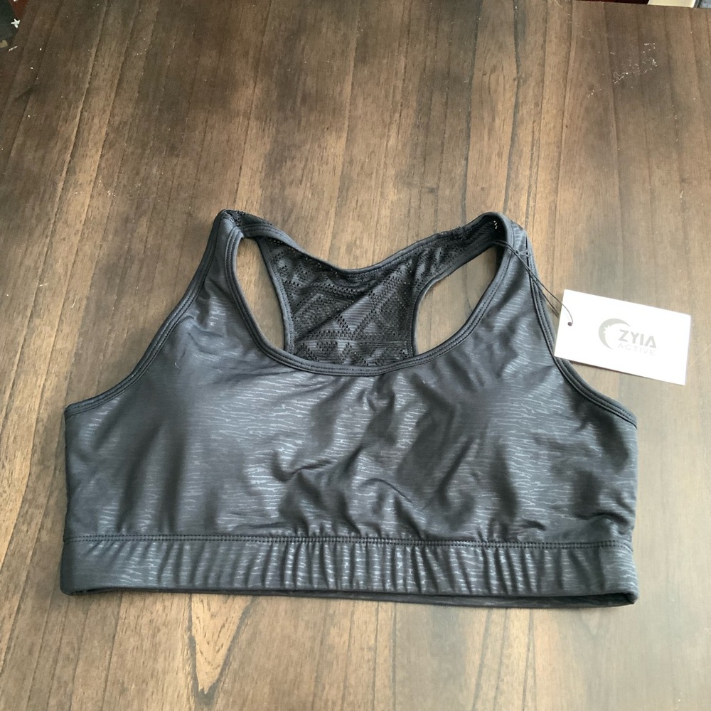 NWT Zyia Sport Black Bomber Sports Bra XL - Picture 3 of 6